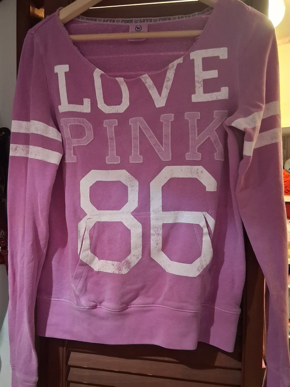 PINK Y2k Vintage Victoria's Secret Lavender 'Love Pink 86' Pullover Sweater